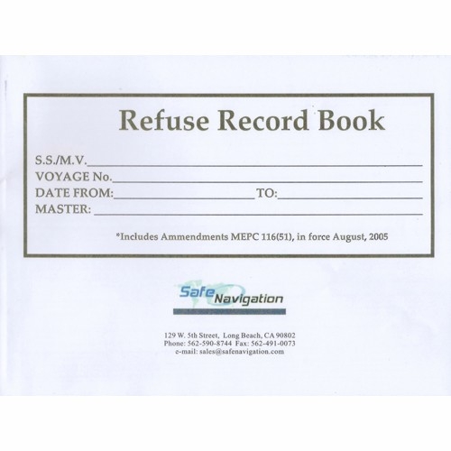 Refuse Record Book